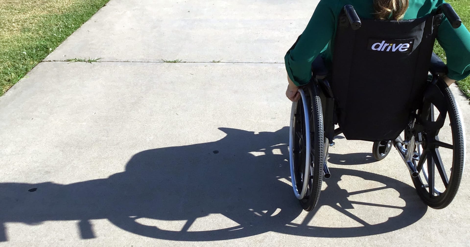 st2s_header personne en fouteuil roulant de dos sur une allée